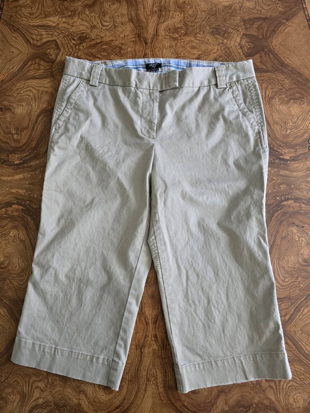 J.Crew Favorite Fit Stretch Khaki Capri Pants Womens Size 14